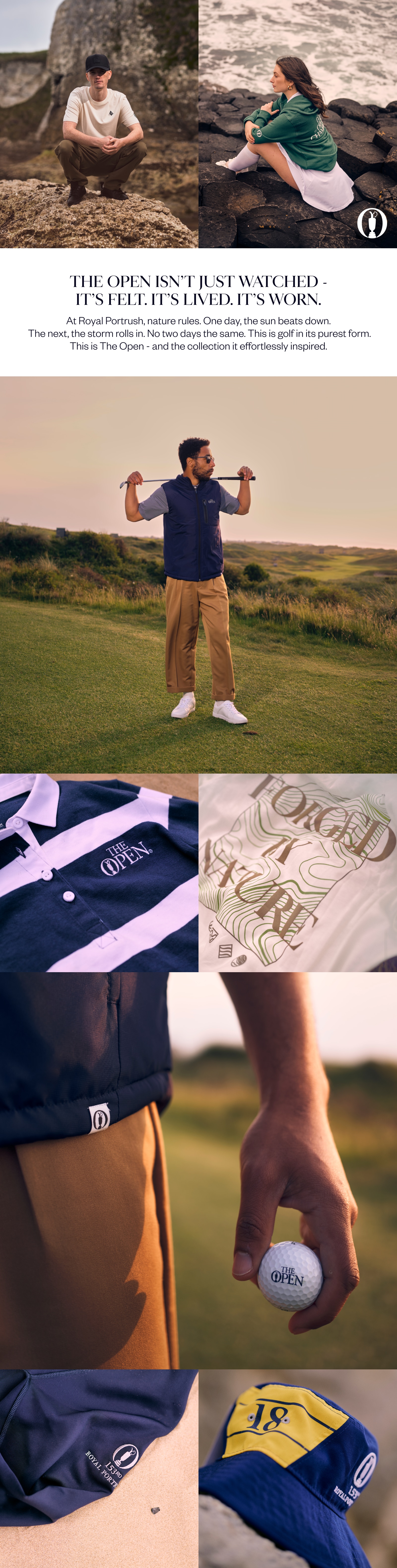 The 153rd Open Royal Portrush Champion Golfers Front & Back